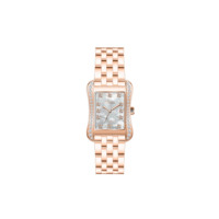 Chic Courbe MOP Carré Cas Alliage Bande Verre Cadran Quartz Mouvement Montre De Mode