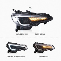 Ensemble de phares LED pour Scion FR-S Subaru BRZ Toyota 86 2012-2016, DRL, clignotant séquentiel, lentille à double faisceau