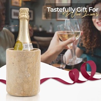 Refroidisseur de bouteille de vin et de champagne en travertin refroidisseur de comptoir de cuisine articles décoratifs seau en travertin