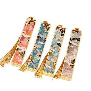 Marque-pages en laiton gravés personnalisables, de luxe, tendance, rétro, sur le thème du paysage, créatifs, pinces de lecture, cadeaux souvenirs en gros - Product Image 1