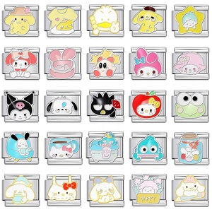 Pulseras Modulares Italianas de Acero Inoxidable con Diseño de Personajes de Dibujos Animados, Estilo Goteo, para Bricolaje, Venta al por Mayor - Product Image 2