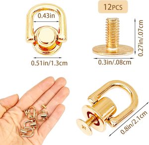Pcs D Ring <b>Stud</b> Screw Ball Degree Rotatable Ball Post Head Buttons D Ring <b>Stud</b> Screw Buttons Metal Ring Head Buttons Gold Ball S - Product Image 2