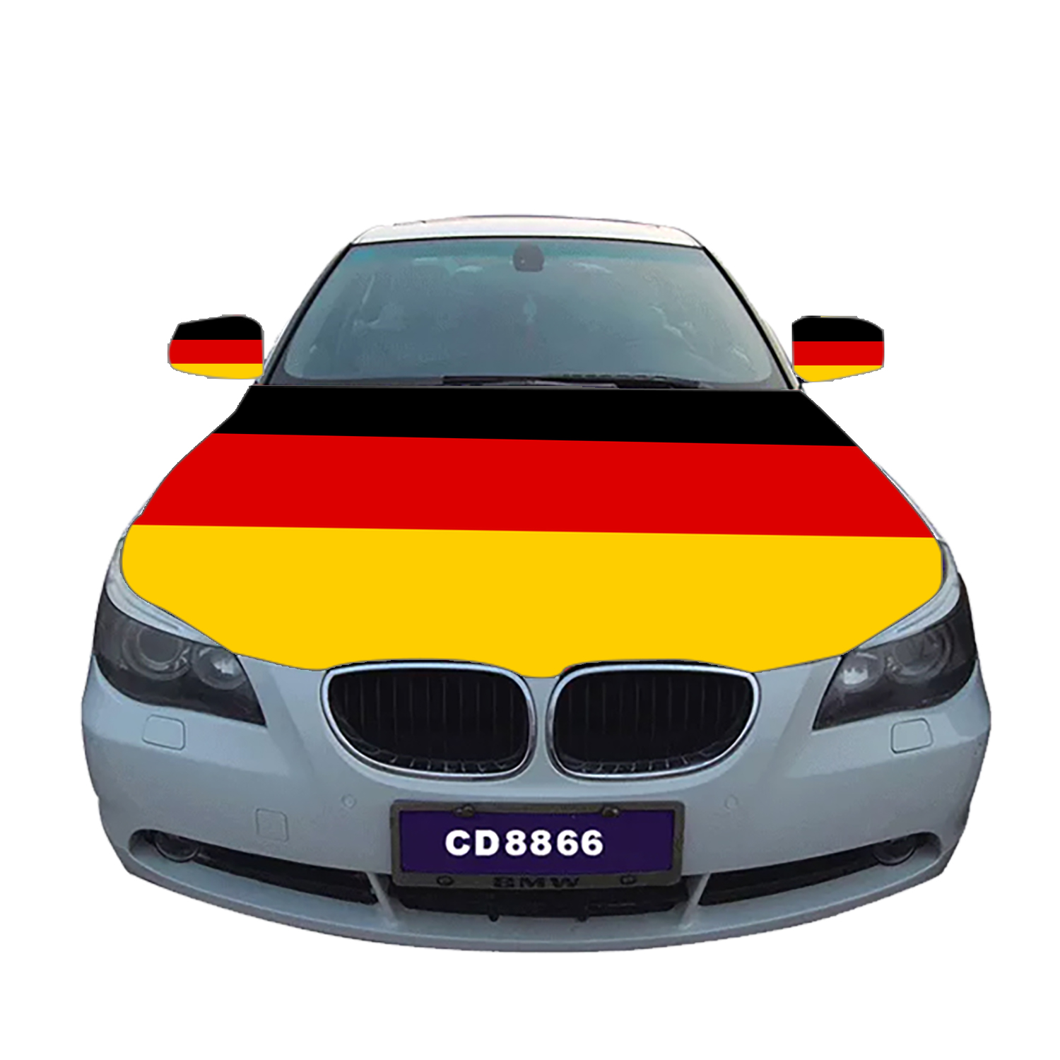 Bandera de capó de coche alemán