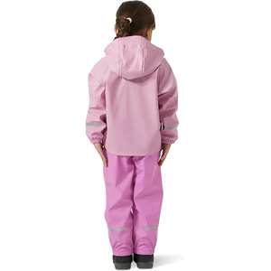 Impermeable para Niñas en Oferta, Ropa Infantil, Impermeable de Plástico PU Reciclado con Capucha y Ropa de Lluvia para Niños - Product Image 1