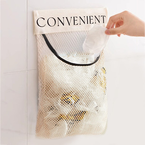 Wall Mounted Mesh Storage Bag Large Capacity For Kitchen Organizing Clothes And Supplies - Product Image 2