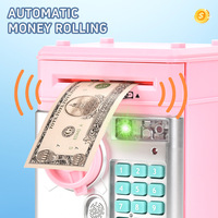 Mini distributeur automatique de billets pour enfants, détecteur d'empreintes digitales, mot de passe pour tirelire en plastique, jouet cadeau