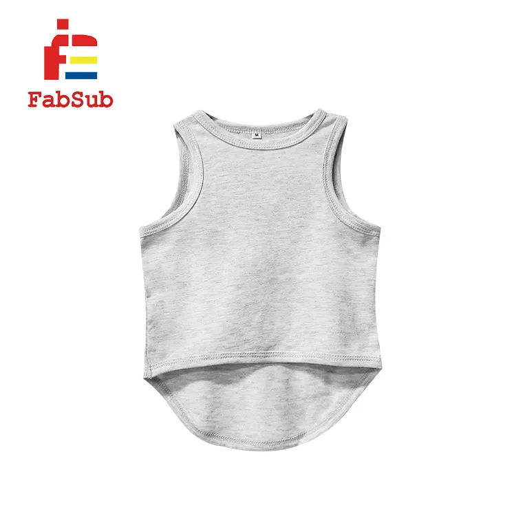 New Arrival Printable Sublimation Blank Shirts Pet Clothing 190GSM Polyester Pastel Color Sublimation Tank Top
