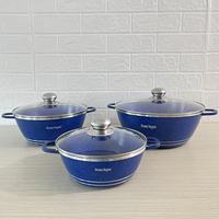 Ensemble de 6 casseroles et faitouts en aluminium granité de haute qualité pour la cuisson et la préparation des repas – Vente en gros