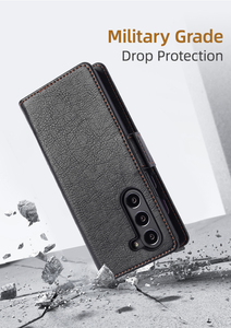 Anti Shock Anti-Fall Back Cover para <span class=keywords><strong>Samsung</strong></span> Z Fold 7 Flip PU Leather Card Slots Phone Cover - Product Image 3