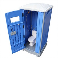 Unité de douche et de toilettes portable extérieure en plastique double couche, durable, écologique, pour hôpitaux et parcs, design moderne