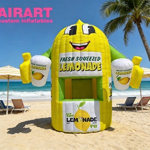 Stand géant gonflable en forme de citron pour la promotion d'un stand de limonade - Product Image 1