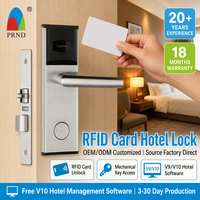 Cerradura Inteligente para Hotel sin Llave, Cerraduras Electrónicas con Tarjeta RFID y Llave, Antirrobo, Duraderas, Impermeables, Pulimentadas