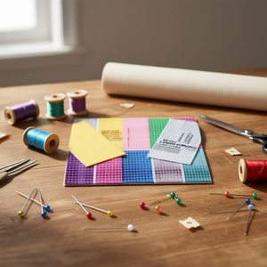 Tessuto in Fibra di Carbonio Attivato DS-001 con Motivo a Quadri Rosa per Decorazione Casa, Materiale per Artigianato Tessile Fai-da-Te - Product Image 2