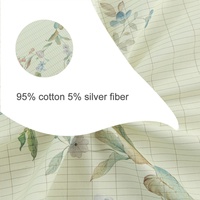 Sábana Ajustable Antibacteriana y Antiestática, Bordada, 95% Algodón, 5% Fibra de Plata, 400 Hilos, Ecológica, para Maternidad e Infancia, Tamaño Queen