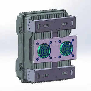 비바람에 견디는 알루미늄 프로젝트 박스 팬 냉각 전자 인클로저 케이스 벽걸이 형 캐비닛