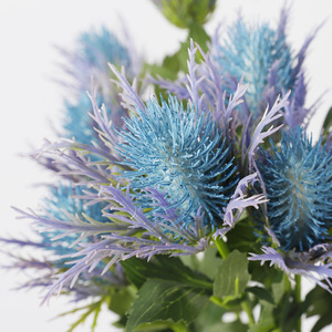 Branches de fleurs artificielles Egg Eryngii en soie, plante décorative d'intérieur QIHAO 55028 - Product Image 1