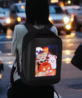 Mochila LED al por mayor, puerto de carga USB y bloqueo antirrobo, mochila de viaje luminosa de dibujos animados, mochila escolar