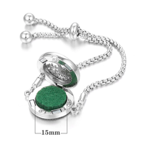 Bracelet diffuseur magnétique ajustable en acier inoxydable, motif Arbre de Vie, pour aromathérapie, créatif, pour couple, pour huiles essentielles
