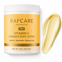 Lotion corporelle à la vitamine C 1 kg, niacinamide, acide hyaluronique, hydratante, OEM, marque privée