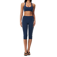 Ensemble de 2 pièces SHINBENE : soutien-gorge de sport dos nageur color block et legging de yoga 7/8 pour Pilates, gym et entraînement