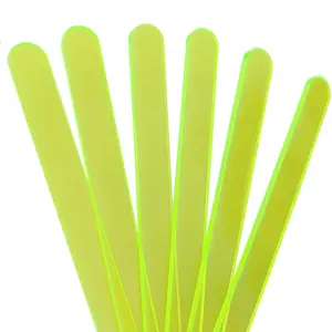 Fluorescent Green Acrylic Popsicle Sticks Reusable Acrylic Cakesicle Sticks