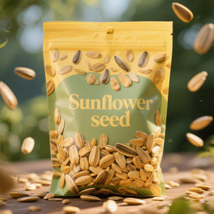 Pochette debout <span class=keywords><strong>de</strong></span> qualité alimentaire graines <span class=keywords><strong>de</strong></span> tournesol logo personnalisé emballage sac <span class=keywords><strong>de</strong></span> graines <span class=keywords><strong>de</strong></span> tournesol à fond plat avec fermeture éclair en feuille d'aluminium PE - Product Image 2