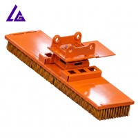Brosse mécanique non rotative remplaçable pour chargeuse sur pneus et chariot élévateur, longueur sur mesure