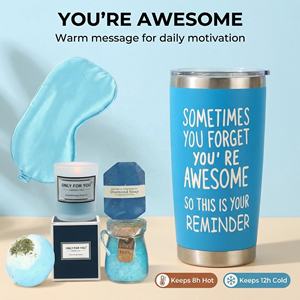 Coffret cadeau spa de luxe unisexe Lunaire avec gobelet motivant – Idées cadeaux pour la fête des pères, anniversaire, pour lui ou pour elle - Product Image 3