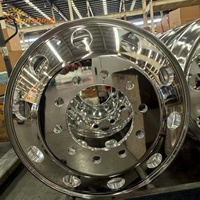 Jantes de camion en aluminium chromées pour camions légers européens 22.5 24.5 22.5x7.5 22.5x8.25 22.5x9 22.5x11.75
