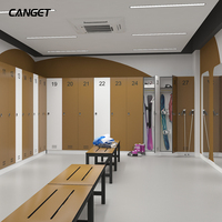 Casiers de spa en bois de panneau stratifié compact HPL étanche personnalisé pour salle de sport