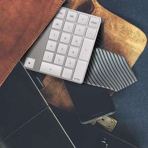 Newest Abs 34keys Bluetooth Wireless <b>Keyboard</b> Number Pad Digital for Laptop Macbook Numeric Keypad Red - Product Image 4