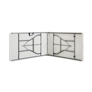 <span class=keywords><strong>Table</strong></span> pliante portable en plastique blanc de <span class=keywords><strong>8</strong></span> pieds pour la restauration, idéale pour les pique-niques intérieurs et extérieurs, capacité <span class=keywords><strong>8</strong></span> <span class=keywords><strong>personnes</strong></span> - Product Image 4