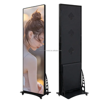 Afficheur LED pliable P1.25 P1.87, écran sur pied portable pour la publicité numérique en intérieur