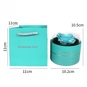 Boîte à bijoux en acrylique transparente ronde en forme de cylindre avec double emballage pour la Saint-Valentin, femmes et filles - Product Image 4