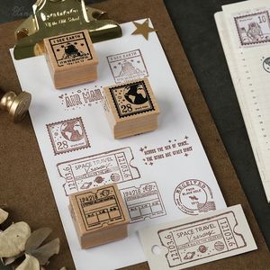 Timbres en bois en caoutchouc <span class=keywords><strong>pour</strong></span> la création de cartes DIY et le scrapbooking, vente en gros Planet Rose - Product Image 4
