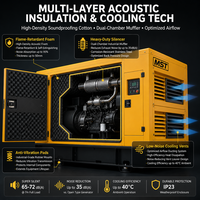 Groupe électrogène diesel super silencieux 100 kW 200 kW triphasé 30 kVA super silencieux Perkins