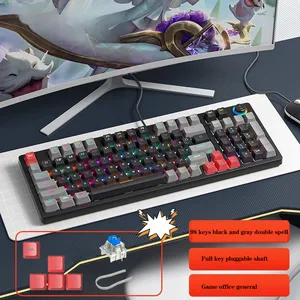 Ретро rgb макро-переключатели с радужной подсветкой для планшета win ios gaming switch pc gamers прозрачная механическая клавиатура