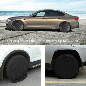 Fundas para neumáticos de 81 cm, impermeables, de poliéster, negras, para protección de vehículos recreativos - Product Image 5