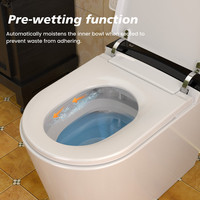WC intelligent de luxe avec affichage numérique, grande taille, accessoire de salle de bain avec mémoire utilisateur, chasse automatique, monobloc, siège amovible