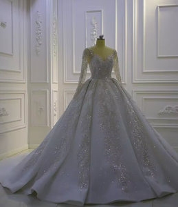 NDA10198 Nouvelle robe de mariée blanche de <span class=keywords><strong>grande</strong></span> <span class=keywords><strong>taille</strong></span>, à manches longues et ajustée, pour femmes - Product Image 5