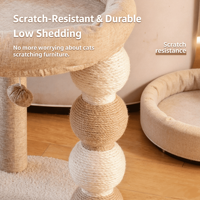 Arbre à chat et lit combinés, griffoir, structure d'escalade intégrée pour chat, tapis à griffer anti-chute, mobilier pour animaux de compagnie pour l'exportation