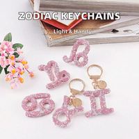 Porte-clés Constellation en Strass Cristal, Pendentifs Signes Astrologiques, Breloques Horoscope, Bijoux