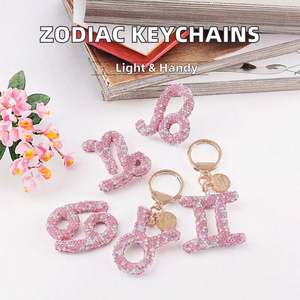 Porte-clés Constellation en Strass Cristal, Pendentifs Signes Astrologiques, Breloques <span class=keywords><strong>Horoscope</strong></span>, Bijoux - Product Image 3