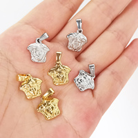 Nouveau collier pendentif boussole crucifix plaqué or 18 carats unisexe en acier inoxydable 3D Revenge Gun Angel Medusa Charm Chain North Star