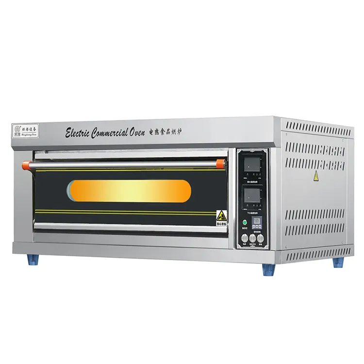 Horno eléctrico inteligente de fabricación China, 220v/380v, cubierta individual, Industrial, para hornear pan, gran oferta de Navidad