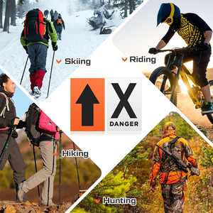 Panneaux d'avertissement extérieurs double face - Flèches et croix de danger haute visibilité, lot en vrac pour circuits de course et sentiers de chasse - Product Image 6