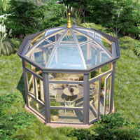 Solarium en aluminium préfabriqué modulaire motorisé Eloyd, contemporain, quatre saisons, verre creux, maison de soleil, gazebo, chambre à coucher, directement de l'usine