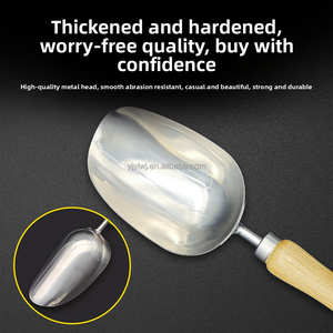 Pala de fertilizante de jardinería de mano de madera de acero inoxidable de alta resistencia pala de suelo de jardín con pala de flores de gran carga - Product Image 3