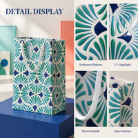 Bolsa de Papel de Arte Impresa Personalizada con Patrón UV y en Relieve para Empaque Creativo de Regalos