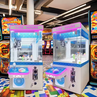 Mini Machine à griffes à jetons Tide House Arcade Game Prize Machine Mini peluche cadeau griffe de grue avec accepteur de facture pour les enfants